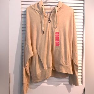 New Danskin Women’s sustainable pleated XXL studio hooded sweatshirt sweater